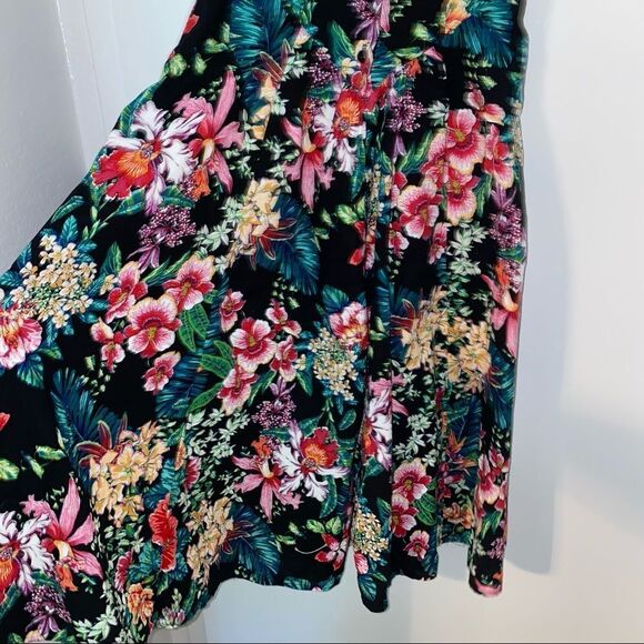 Pin Up Girl Vintage Style Floral Summer Midi Dress - Picture 10 of 10